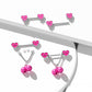 dangle pink nipple ring