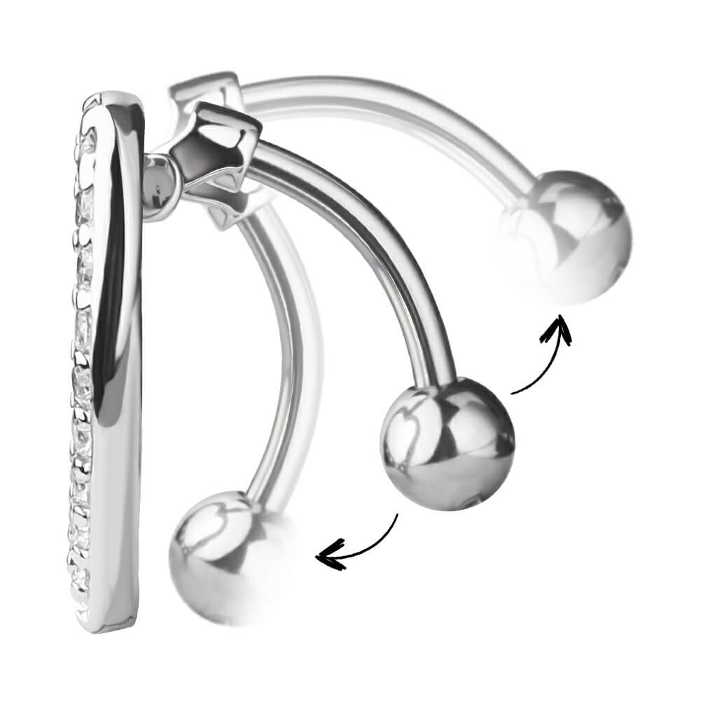 removable reverse belly bar
