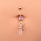 pink dragon belly button ring