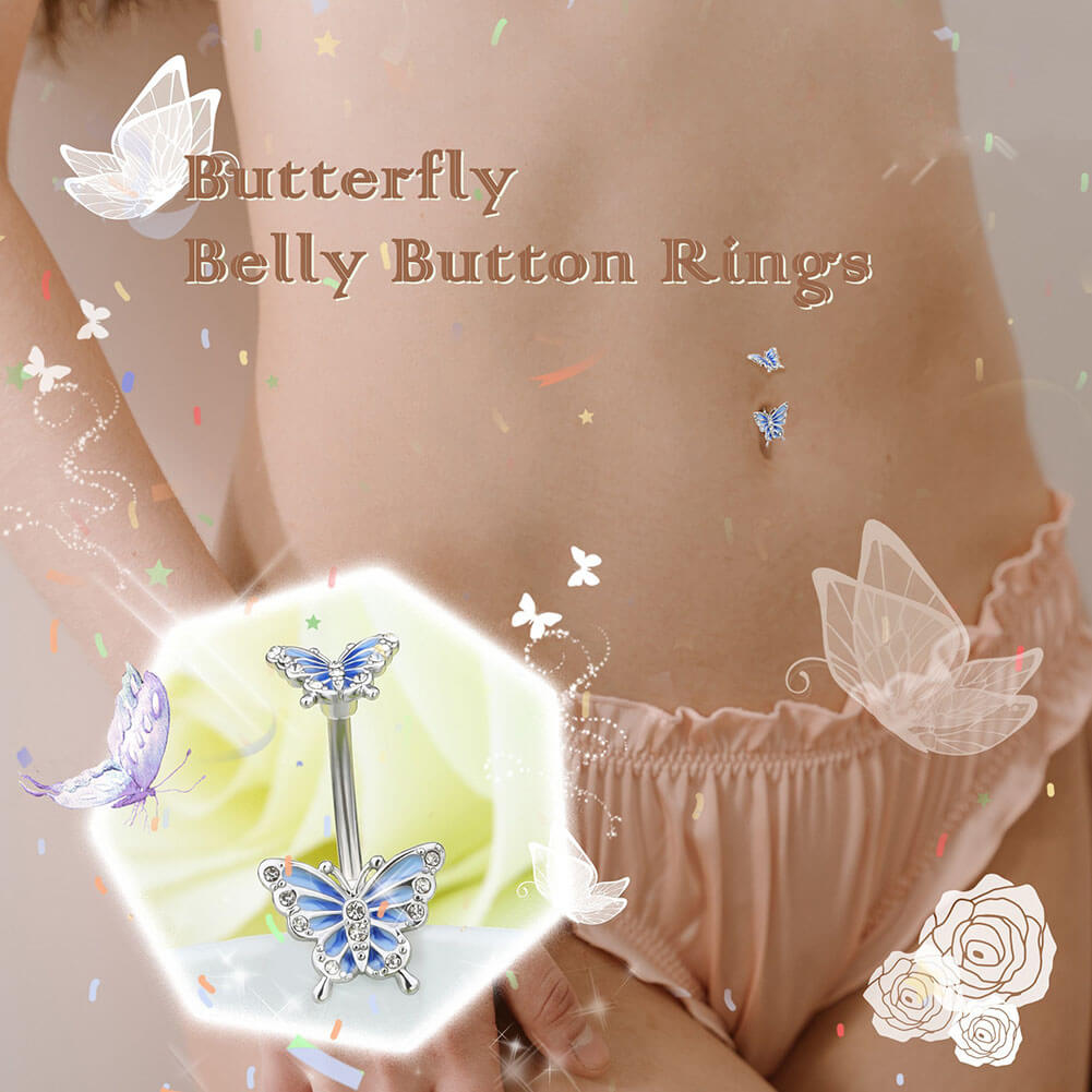 butterfly belly piercing