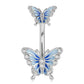 butterfly belly piercing ring 