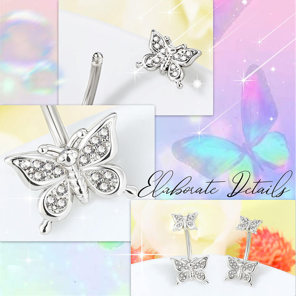 butterfly navel ring