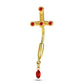 gold sword dagger belly button ring