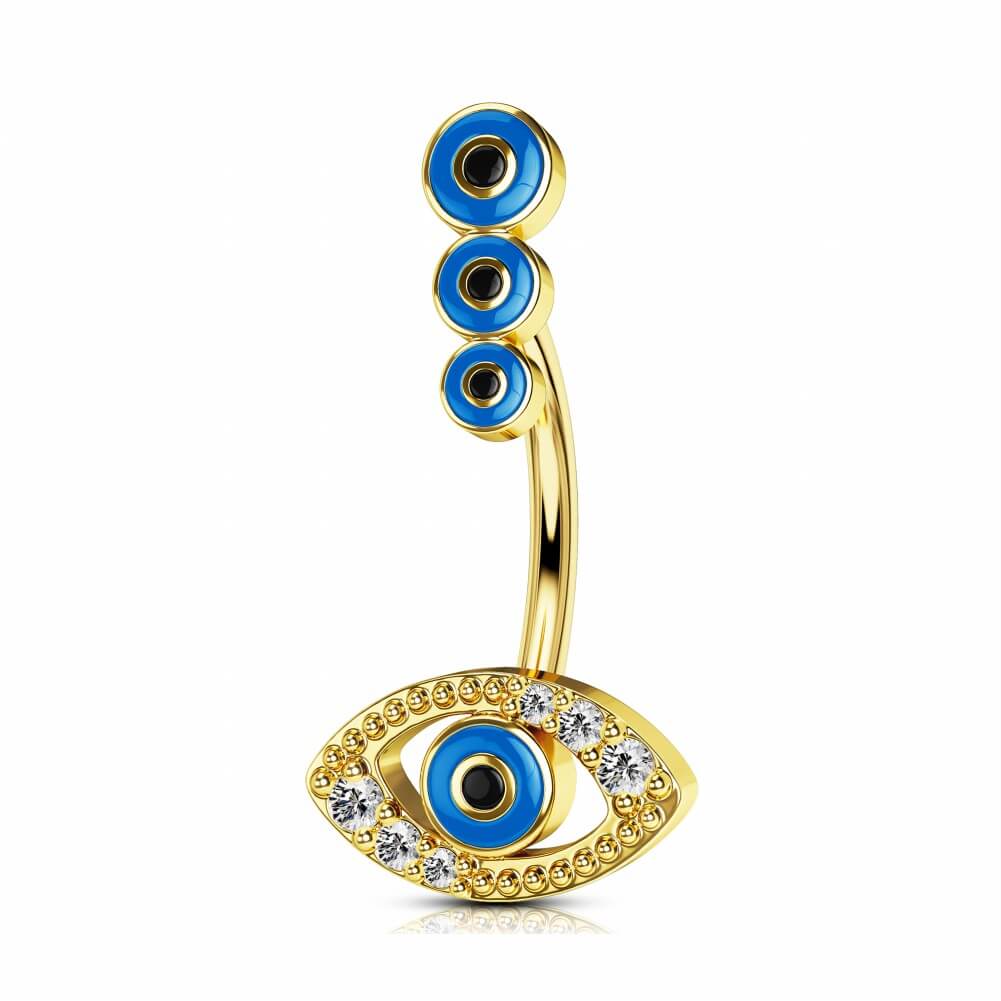 evil eye belly button ring