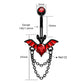 14g bat belly button ring