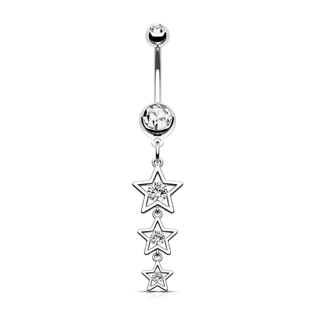 oufer star cute dangle belly button rings