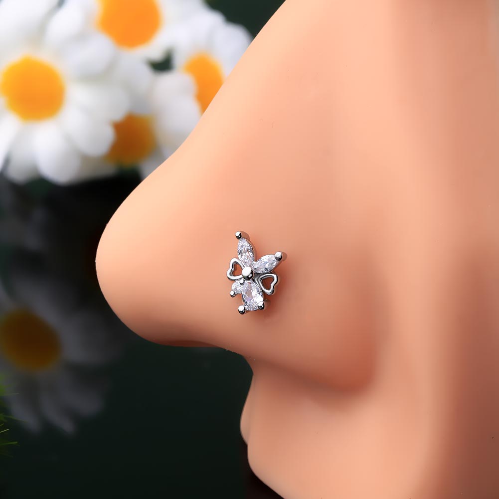 butterfly nose piercing