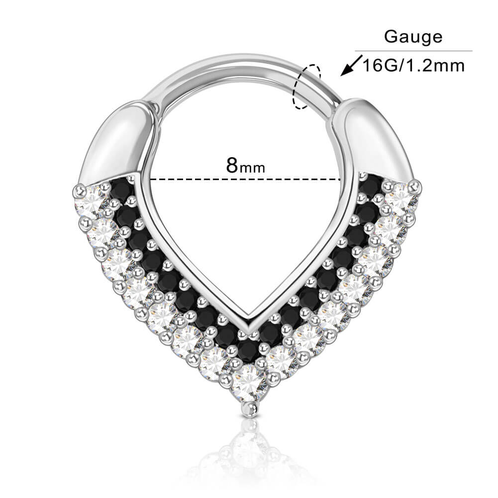 16g triangle septum piercing ring