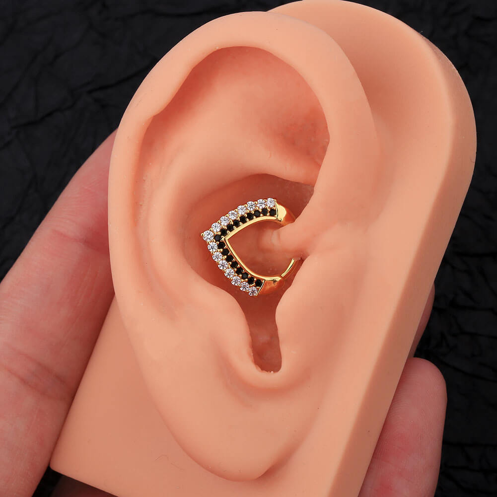 black daith earring