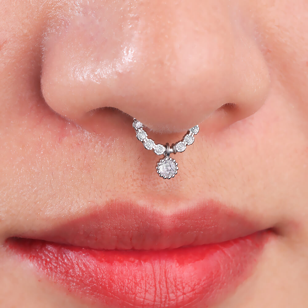 crystal septum piercing