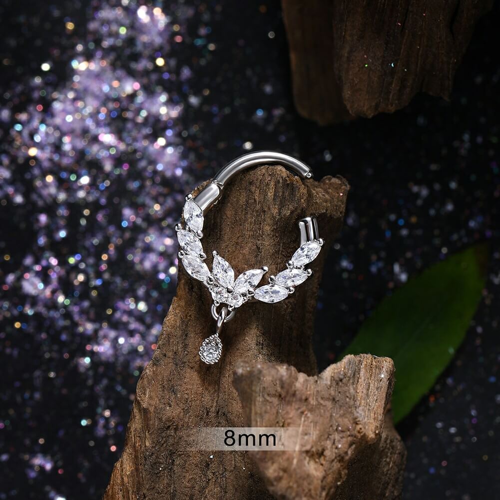 butterfly septum ring oufer body jewelry