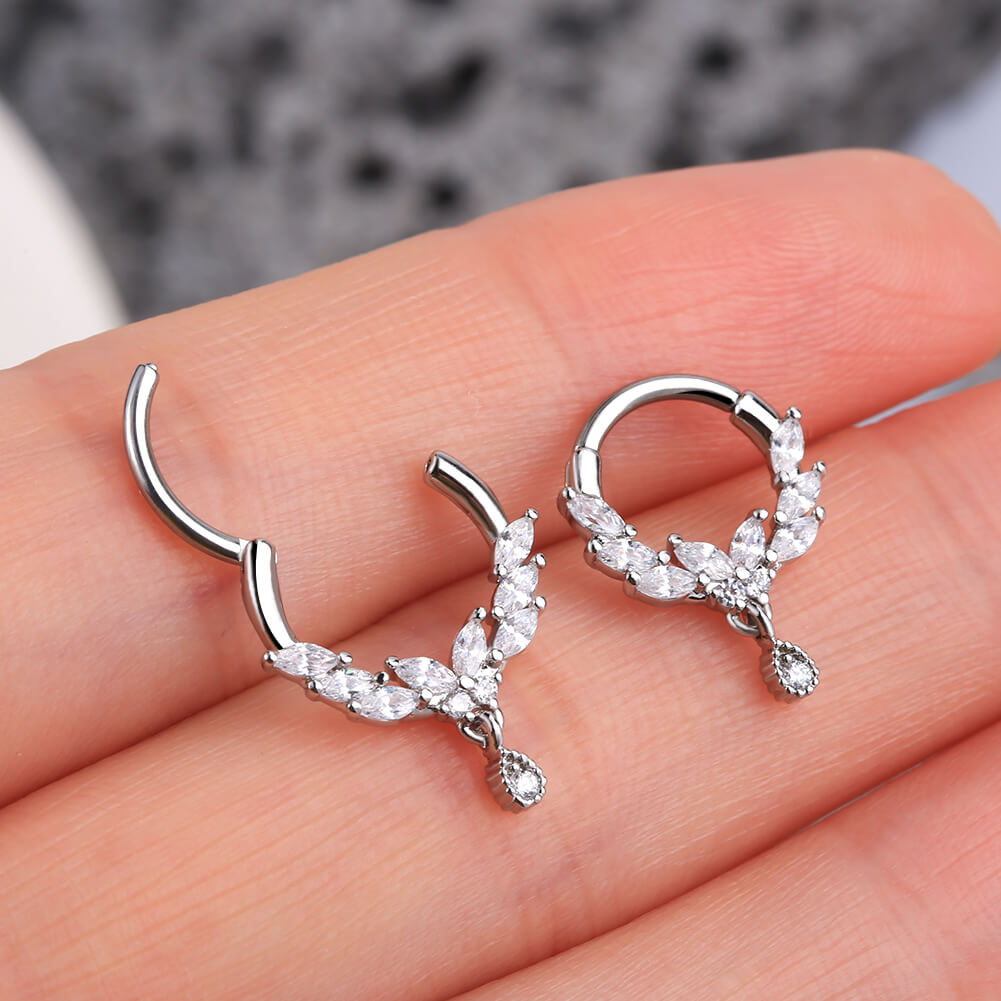 butterfly septum ring oufer body jewelry