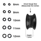 12PCS 6-12.7mm Tunnels de bouchons d'oreille en silicone à double évasement