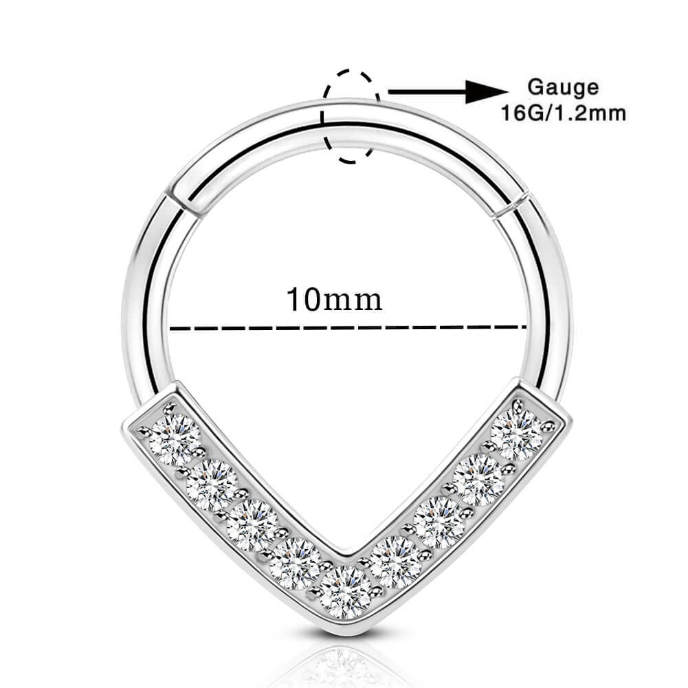 16g 10mm septum jewelry