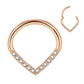 rose gold triangle septum ring