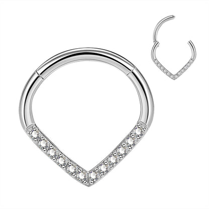 stainless steel triangle septum rings 