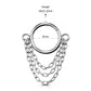 16g septum piercing chain