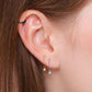 oufer star dangle cartilage earrings