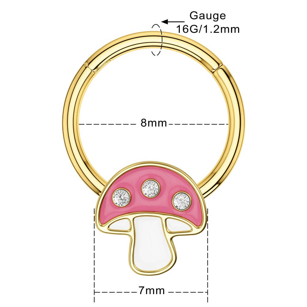8mm mushroom septum ring