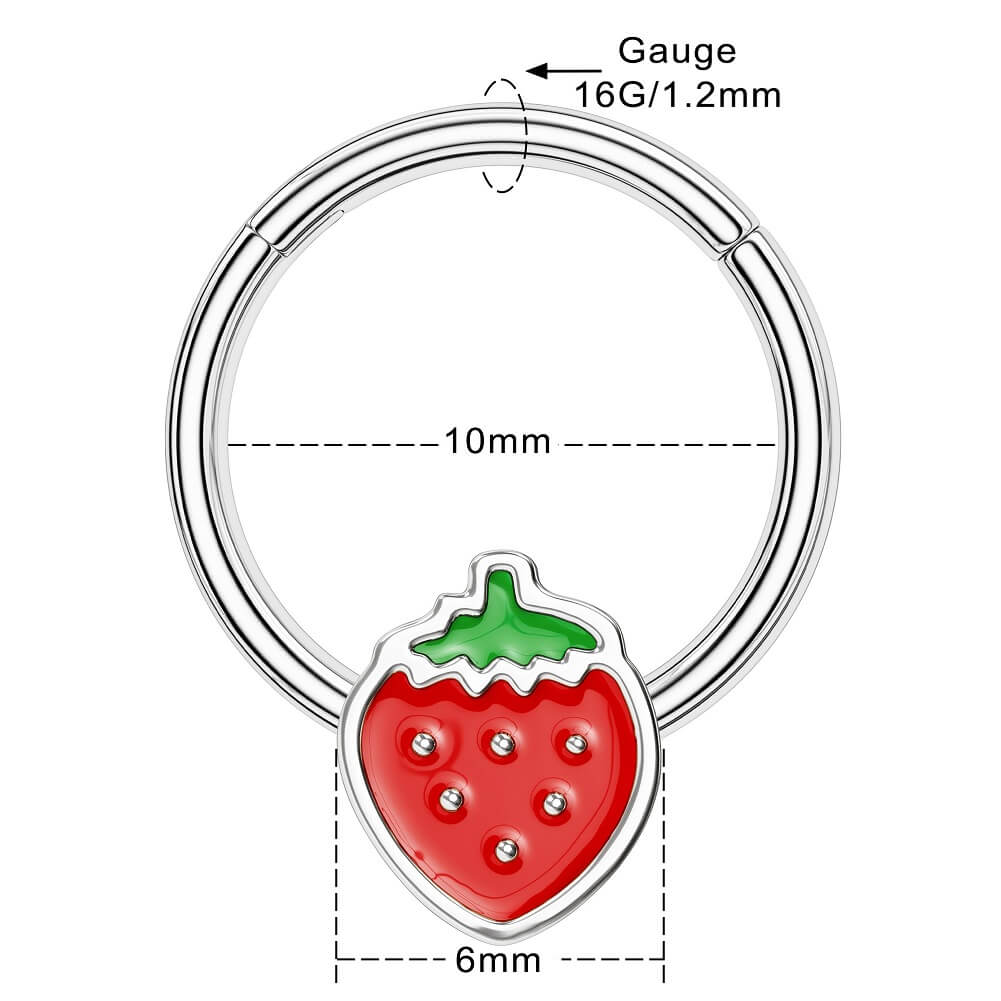 10mm strawberry septum ring