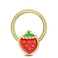 gold strawberry septum ring