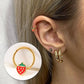 gold strawberry septum piercing ring