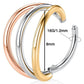 8mm triple helix piercing hoops