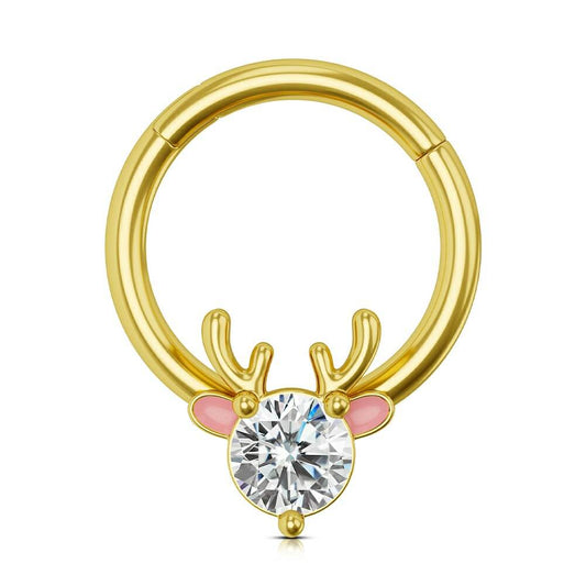 Christmas clicker nose hoop