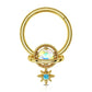 gold planet septum ring oufer body jewelry