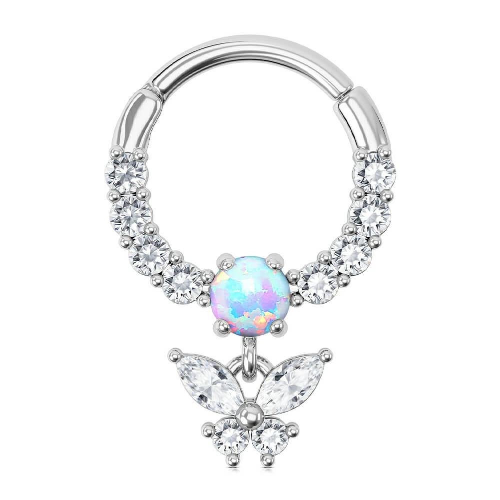 butterfly opal septum jewelry