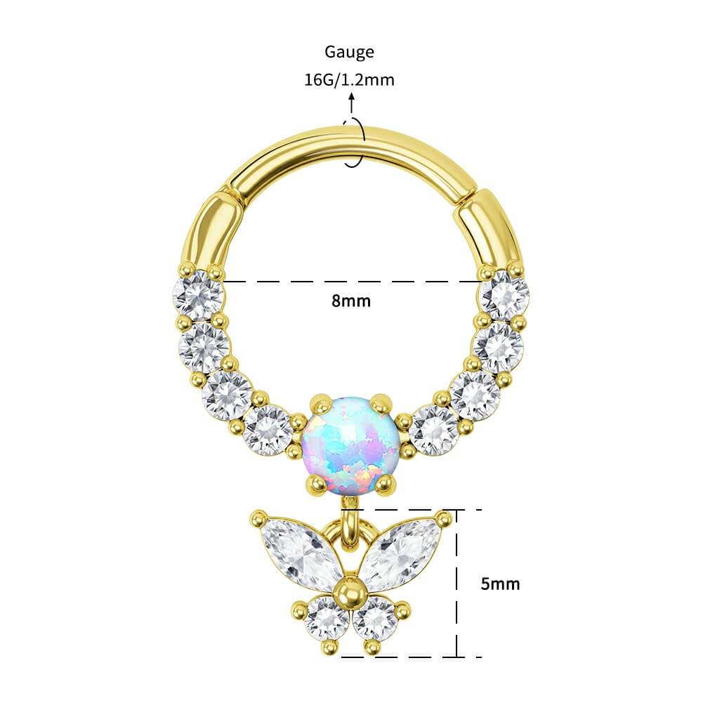 8mm opal septum jewelry