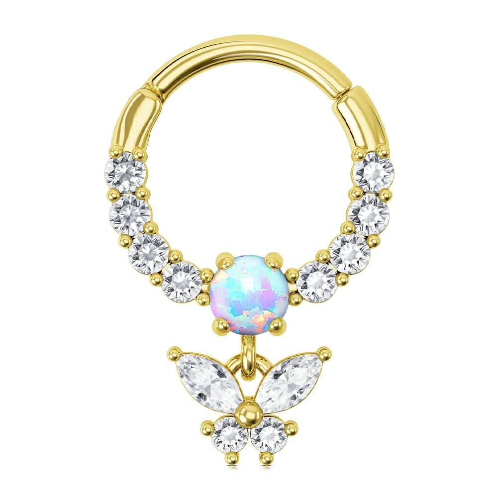 gold opal septum jewelry