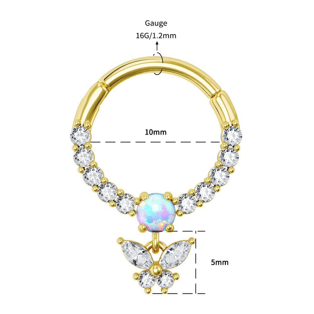 10mm opal septum jewelry