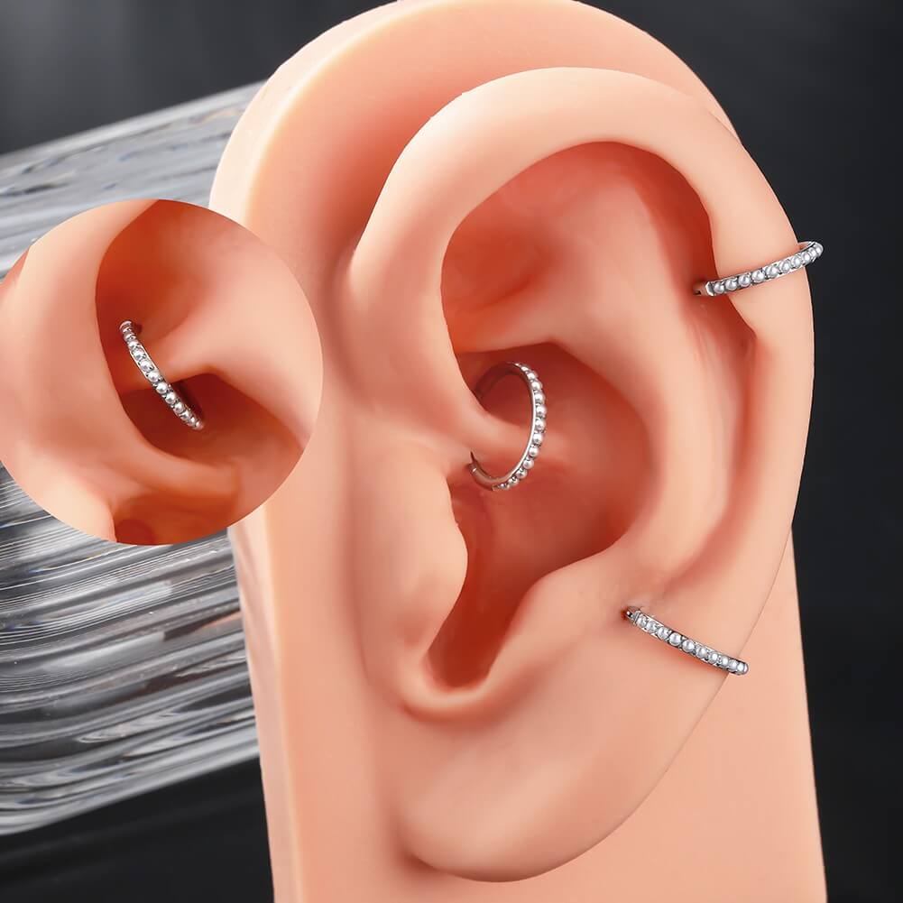 18G Pearl Nose Hoop Conch Earring Helix Earrings