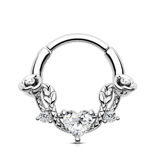 oufer rose septum ring