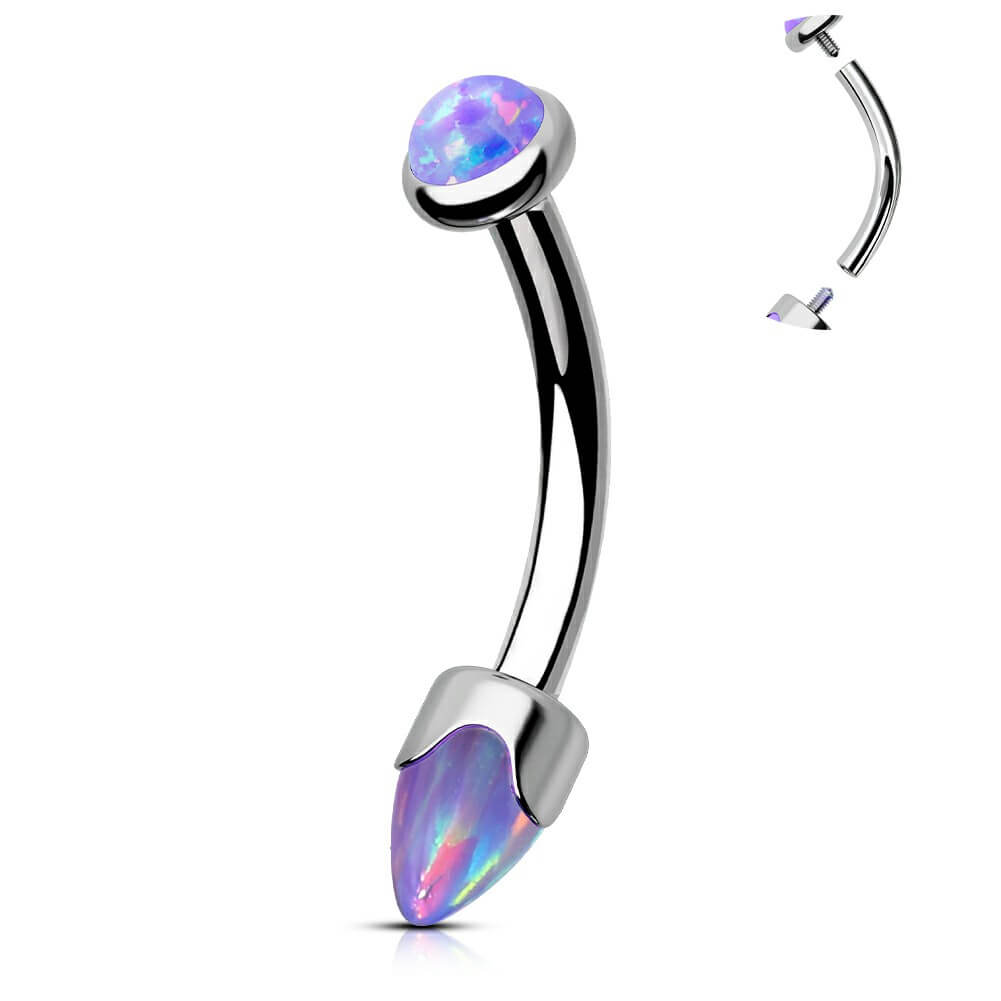 oufer purple opal rook piercing