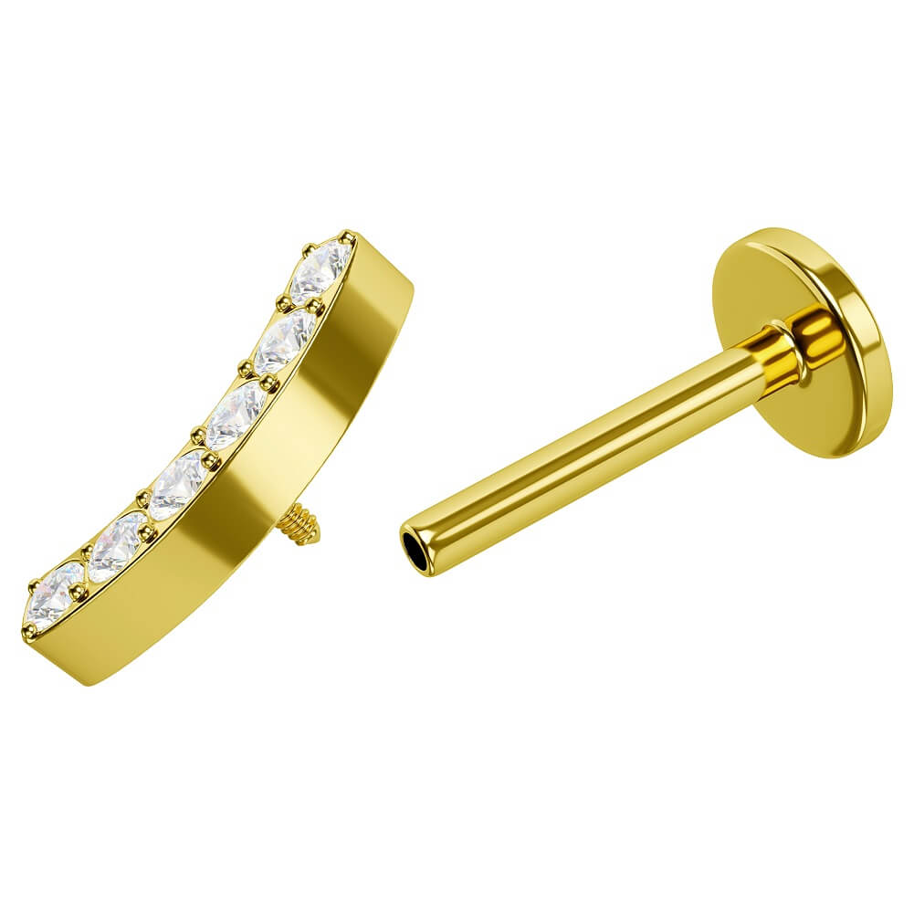 internally threaded labret 16g
