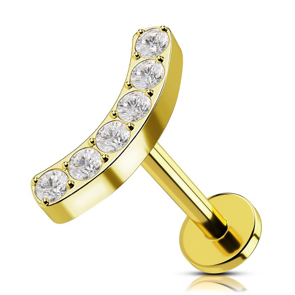 16G Titanium Internally Threaded Labret Flat Back Labret – OUFER BODY ...