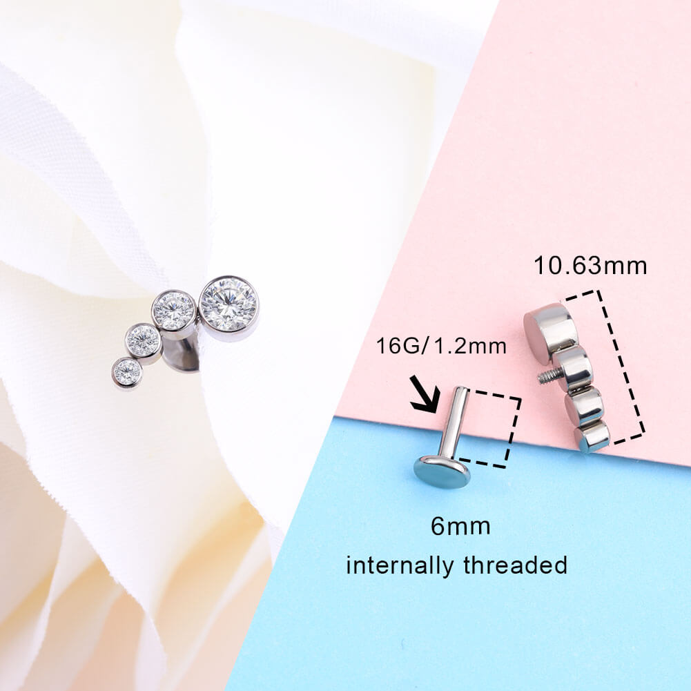 16g cartilage stud earrings