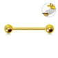 gold bridge piercing barbell