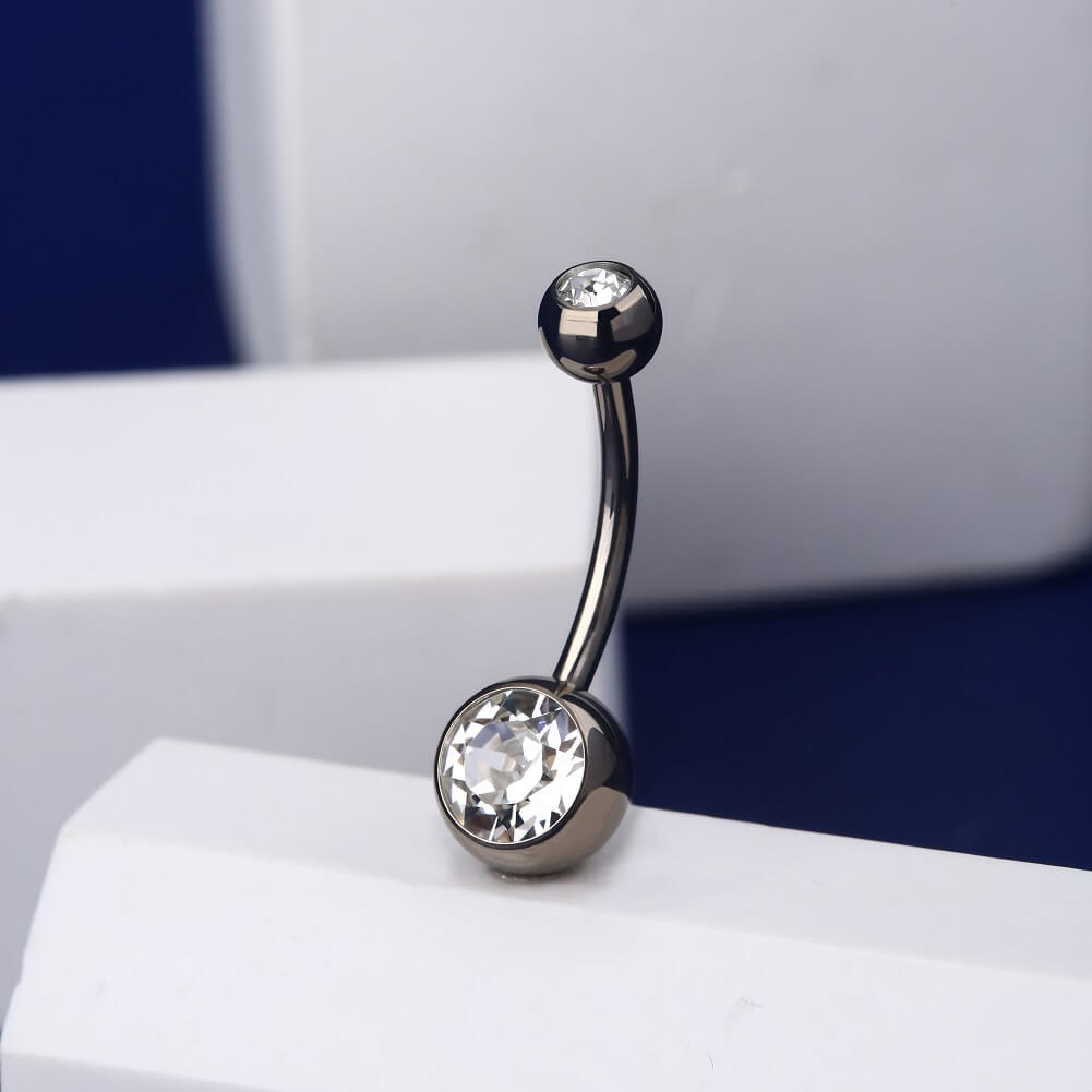 Long Tassel Belly Ring for Women Men Navel Piercing Barbell With Chain  Crystal Belly Button Rings 14G Body Jewelry - AliExpress