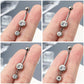 12mm dangle double belly button piercing