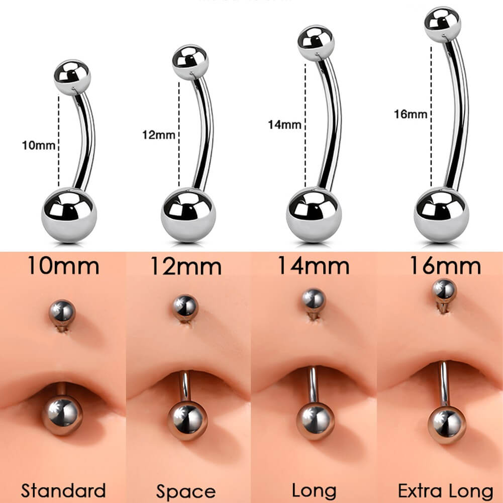 14mm belly button ring 