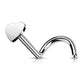 heart nose stud