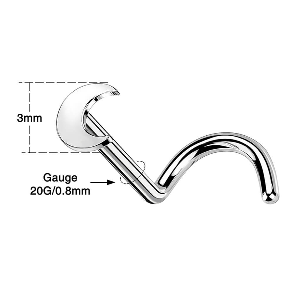 corkscrew nose stud