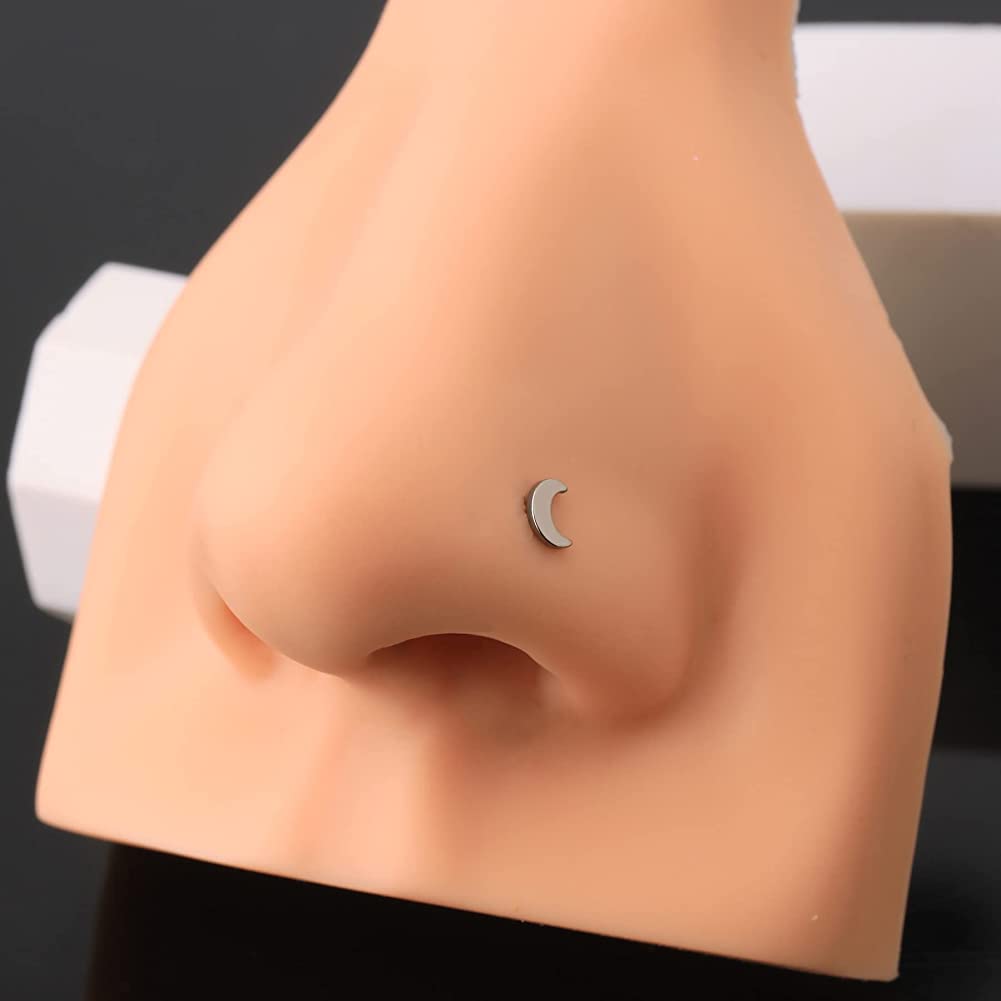 moon nose studs