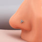 dainty corkscrew nose studs