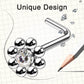 20G Titanium L-shaped CZ Flower Nose Stud