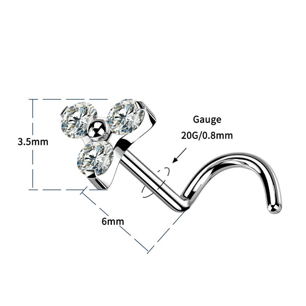 20g nose ring stud