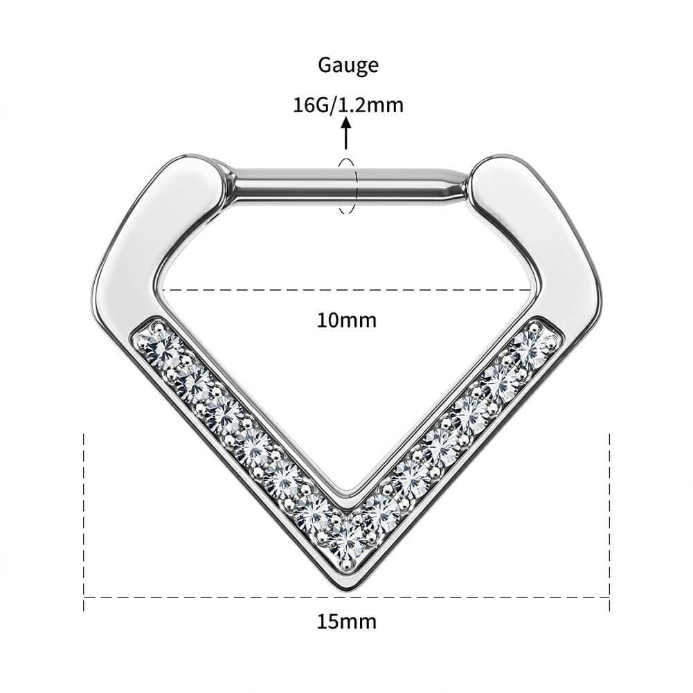 16g triangle septum jewelry